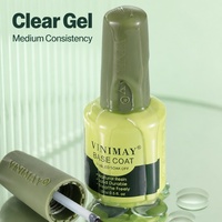 Vinimay – Gel de base pour ongles de haute qualité, 15 ml, résine naturelle, à retirer par trempage, logo personnalisé OEM, base transparente, livraison rapide, directement de l'usine