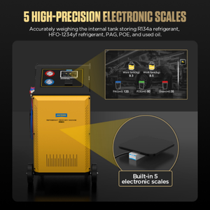 Máquina de Recuperación y Recarga de Aire Acondicionado Automática Dual para Automóviles R134a, Máquina de Recuperación y Llenado de Refrigerante para Automóviles LM - Product Image 3