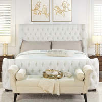 180x200 fer double double taille reine roi lit à baldaquin meubles de maison et ensemble de chambre à coucher
