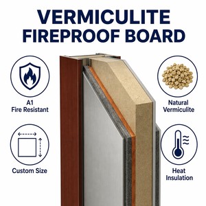 <span class=keywords><strong>Panneau</strong></span> ignifuge en <span class=keywords><strong>vermiculite</strong></span> avec moulures pour entourage de cheminée domestique et fond de poêle résistant aux hautes températures - Product Image 5