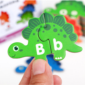 Puzzle di Lettere in Legno a Forma di Dinosauro per Bambini 3-6 Anni - <span class=keywords><strong>Gioco</strong></span> Educativo <span class=keywords><strong>con</strong></span> Confezione in Scatola di Latta per Riconoscimento delle Lettere e Composizione di <span class=keywords><strong>Parole</strong></span> - Product Image 4