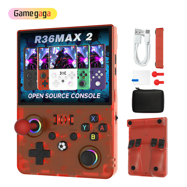 Gamegaga R36 MAX 2 Handheld Game Console 4.5 Inch IPS Screen Retro Gaming Player 20000 Games Linux System Portable Video Game