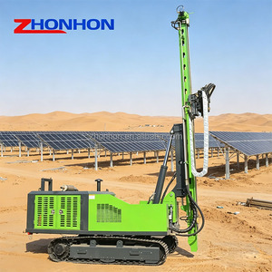 Foreuse hydraulique sur chenilles de pointe pour le forage et la pose de pieux photovoltaïques - Product Image 1