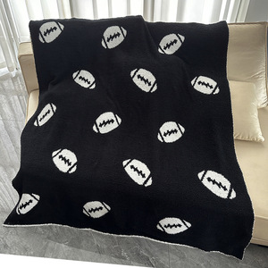 Coperta personalizzata con motivo da calcio, perfetta biancheria da letto leggera per una coperta sportiva da Rugby morbida <span class=keywords><strong>e</strong></span> calda <span class=keywords><strong>e</strong></span> felpata - Product Image 2