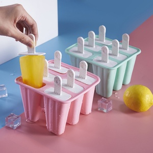 Multi-tasse réutilisable congélateur de qualité alimentaire en silicone moule de glace moules de <span class=keywords><strong>popsicle</strong></span> baceau de cube de glac - Product Image 5