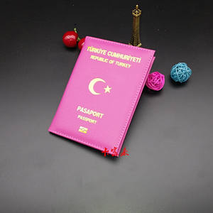 Thổ Nhĩ Kỳ Sao Và Mặt Trăng PU Hộ Chiếu Du Lịch Hộ Chiếu Chủ Bìa ID Thẻ Túi Hộ Chiếu Ví Bảo Vệ Túi Lưu Trữ Thời Trang - Product Image 6