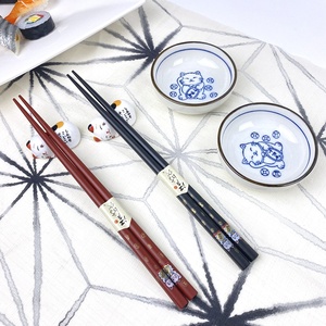 طبق خزفي مع عيدان الطعام على شكل قطة حظ ياباني طبق خل الخزف من البورسلين طبق صوص صويا صغير أدوات مائدة - Product Image 4