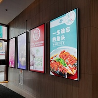 Bingkai Foto LED Lightbox Aluminium Ultra Tipis Ukuran Besar, Dioperasikan dengan Baterai, dengan Lampu Latar Kecerahan Tinggi untuk A2/A1 50x70 60x90