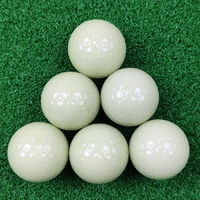 Balles de golf en gros personnalisables avec logo, lumineuses, flottantes, en caoutchouc, deux pièces, haute élasticité, absorbant la lumière