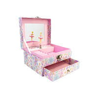 Boîte à musique personnalisée Yiyu avec ballerine dansante pour filles, avec tiroir de rangement, boîte à souvenirs musicale pour enfants, cadeau, vente en gros