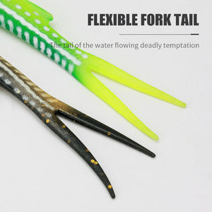 LUSHAZER Leurre de pêche en plastique souple coulant 26g 140mm appât de pêche pour bar truite brochet appât artificiel en caoutchouc - Product Image 5