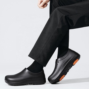 Zapatos de trabajo de chef de <span class=keywords><strong>cocina</strong></span> para <span class=keywords><strong>hombre</strong></span>, antideslizantes, impermeables, a prueba de aceite, Protección Laboral, <span class=keywords><strong>zuecos</strong></span> negros de verano EVA - Product Image 5
