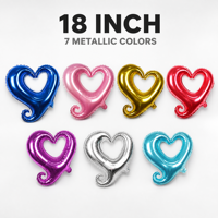 Ballon en forme de cœur de 18 pouces, ballon à l'hélium, décoration de mariage, Saint-Valentin, anniversaire, ballon en feuille d'aluminium Gogo Heart