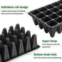 Plateaux de semis en plastique pour serre avec 32/50/72/98/105/128/166/200 alvéoles pour la plantation de graines de légumes et de fruits