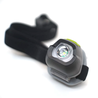 Lampe frontale LED portable rechargeable étanche 14 lumens, faisceau réglable, inclinaison à 90°, portée 50m, batterie sèche pour