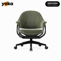 Vente directe usine Nouvelle chaise de bureau moderne en tissu, chaise de travail ergonomique personnalisée à dossier coquille pour ordinateur, idéale pour la maison et le bureau