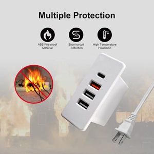 Nội thất văn phòng hình chữ nhật 3USBA USB C HUB socketh Hidden gắn vào giường bàn Bàn sofa/lõm USB C Power Strip Outlet - Product Image 2