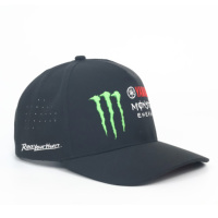 Casquette verte laser de haute qualité à 5 panneaux en tissu imperméable avec logo brodé et cordon pour mariage et fête
