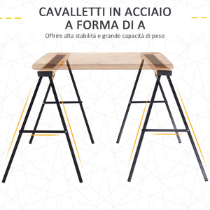 ชุด durhand ขาตั้งแบบพกพาและพับได้2ชิ้นท็อปกันลื่นน้ำหนักสูงสุด250กก. - Product Image 6