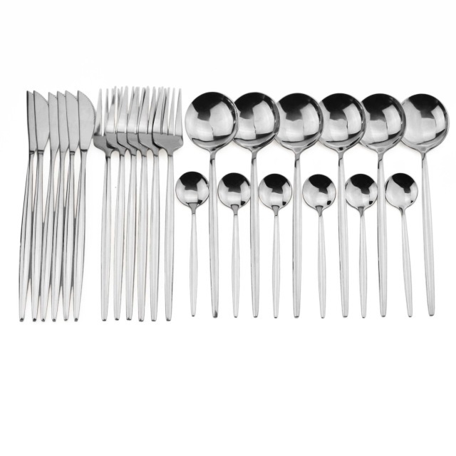 Western Royal Gold Cutlery Wedding Party Cutlery Spoon Knife Fork Set Flatware Fork Stainless Steel Kitchen Modern Support 4pcs · image 2
