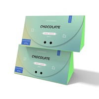 Dossiers en carton en forme de pyramide trigonale colorés, fermeture magnétique, matériaux recyclés pour les produits alimentaires (sucre, chewing-gum)