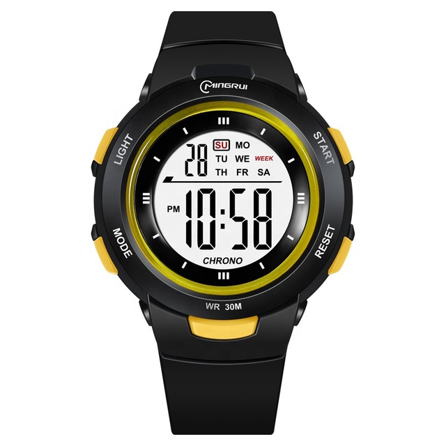 Mingrui 8217 Fashion Sport 3BAR Water Resistant LED Luminous Alarm Date Multi Function Student Outdoor Digital Watch