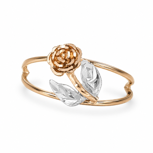 Anello con fiore di rosa per donna, gioielli minimalisti ed eleganti per le dita - Product Image 1