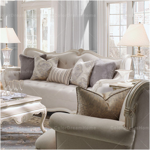 Arredo classico americano rivestimento <span class=keywords><strong>in</strong></span> tessuto <span class=keywords><strong>massello</strong></span> <span class=keywords><strong>legno</strong></span> francese divano 3 posti - Product Image 4