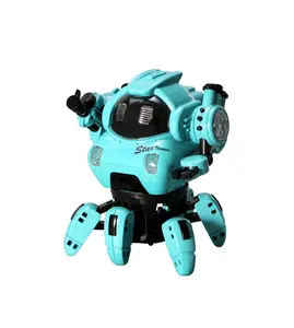 ngôi sao màu đỏ robot Suppliers-Đồ Chơi Star Police Sing Và Dance Điện Hexapod Robot Với Ánh Sáng Và Âm Nhạc Boy Girl