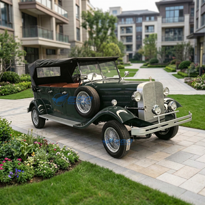 Voiture électrique classique vert foncé, fournisseur chinois, véhicule vintage écologique à énergie nouvelle, automobile rétro populaire - Product Image 2