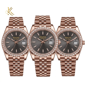 Reloj de Lujo con Cristal de Cuarzo Moissanite, Acero Inoxidable, Unisex, Diseño de Moda, Cierre Plegable de Seguridad, Resistente al Agua - Product Image 2