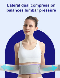 Ceinture de soutien lombaire respirante avec 4 plaques en acier, attache réglable par crochets et boucles, pour soulager les douleurs dorsales et corriger la posture - Product Image 3