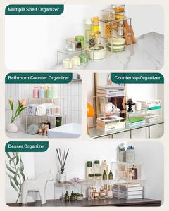 Ensemble d'organisateurs de placards de cuisine transparents, lot de 4 étagères <span class=keywords><strong>à</strong></span> épices empilables, rangement et organisation de cuisine, étagères empilables pour cadeau - Product Image 6