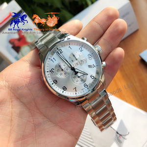 Montre de qualité supérieure 5A, sport et loisirs, simple, quartz, acier inoxydable, cristal saphir, étanche 100m, trois cadrans lumineux - Product Image 5