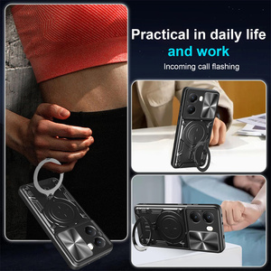 Funda para Poco X8 Pro con Cámara Deslizante, Funda Protectora para Poko Poxo <span class=keywords><strong>Pocco</strong></span> X8 Pro MAX M8 5G, Soporte para Auto, Anillo, Cubierta Trasera, Redmi A7 Pro 4G - Product Image 3