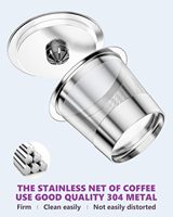 Многоразовый кофейный фильтр из нержавеющей стали 304 для кофемашин Keurig 1.0 2.0, Breville, Mr Coffee, с мелкой сеткой, без BPA, можно мыть в посудомоечной машине