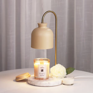 Nouvelle arrivée de luxe maison <span class=keywords><strong>cire</strong></span> parfumée cadeau de noël bougie chauffe-bougie lampe marbre minuterie contrôle pot vente en gros bougie électrique chauffe-bougie - Product Image 1