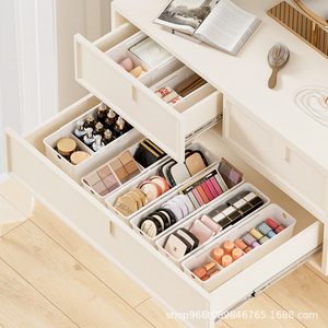 <b>Drawer</b>-mounted Storage Box With Dividers 18L For Makeup And Lipstick Organizers - Product Image 2