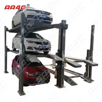 Système de stationnement de véhicules à 4 poteaux AA4C, élévateur de stationnement automatique, élévateur de stationnement pour trois voitures