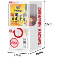 Distributeur automatique de capsules mini commercial le plus vendu - Construction en métal et plastique, paiement par pièces et code QR, espagnol, japonais (Europe, États-Unis)