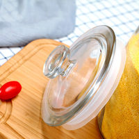 Grand récipient en verre écologique de 1 Gallon à Large bouche, 7.5 L, 10L, grand pot en verre de stockage d'aliments secs pour riz avec couvercle hermétique