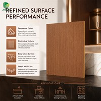 Panneau MDF mélaminé Jinbase 18 mm, micro-strié marron cuivré, E0, 1220x2440 mm, panneau de fibres à densité moyenne stratifié mélamine pour