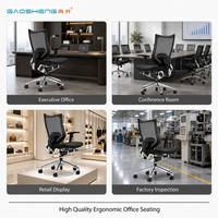 Chaise ergonomique en maille pour bureau avec support lombaire réglable conforme à la norme BIFMA, idéale pour les réunions, les visiteurs et l'utilisation en entreprise
