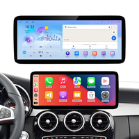Unité principale de navigation GPS 2 Din 12,3 pouces, écran tactile multimédia Android, CarPlay, autoradio pour Mercedes Benz Classe C GLC 2016~2019