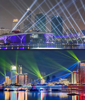 Luz de cabeza móvil tipo Beam de 380W, totalmente sellada, impermeable, para exteriores, DMX IP65, para paisajismo, Guangzhou