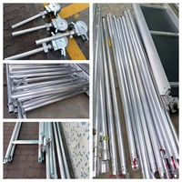 Tour d'échafaudage en aluminium sur mesure OEM, tour d'échafaudage mobile portable avec roulettes pour l'accès aux travaux en extérieur