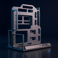 Socooler SOC-A-360-Y tour moyenne modulaire en plein air boîtier PC châssis en alliage d'aluminium fenêtre de panneau latéral construction facile pour support de jeu