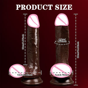 Dildo Silikon Realistis Besar Tebal Mirip Kulit Mainan Seks dengan Suction Cup Kuat Stimulasi Anal Vagina Handsfree Vibrator untuk Wanita - Product Image 4