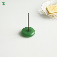 Brûleur d'encens décoratif en verre borosilicate coloré, porte-cones et bâtonnets d'encens pour la maison