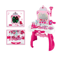 Ensemble de jouets de coiffeuse pour filles, princesse, jeu de simulation, table à maquillage, jouet de maquillage pour enfants